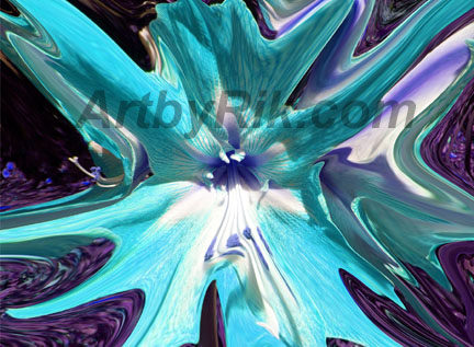 Blue Psychodelic Flower.