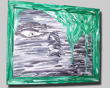 Dark Painting Tears from the Woods