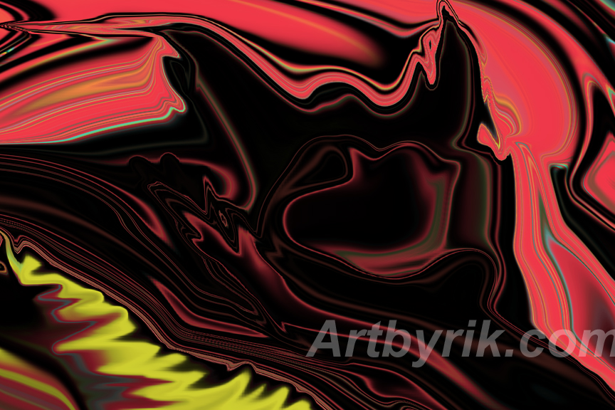 Original Abstract Wolf Art by Richard L. Westcott